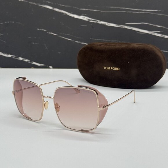 NEW TOM FORD TOBY-02 TF901 28F PINK WOMEN SUNGLASSES FT0901/S 28F - Picture 1 of 10